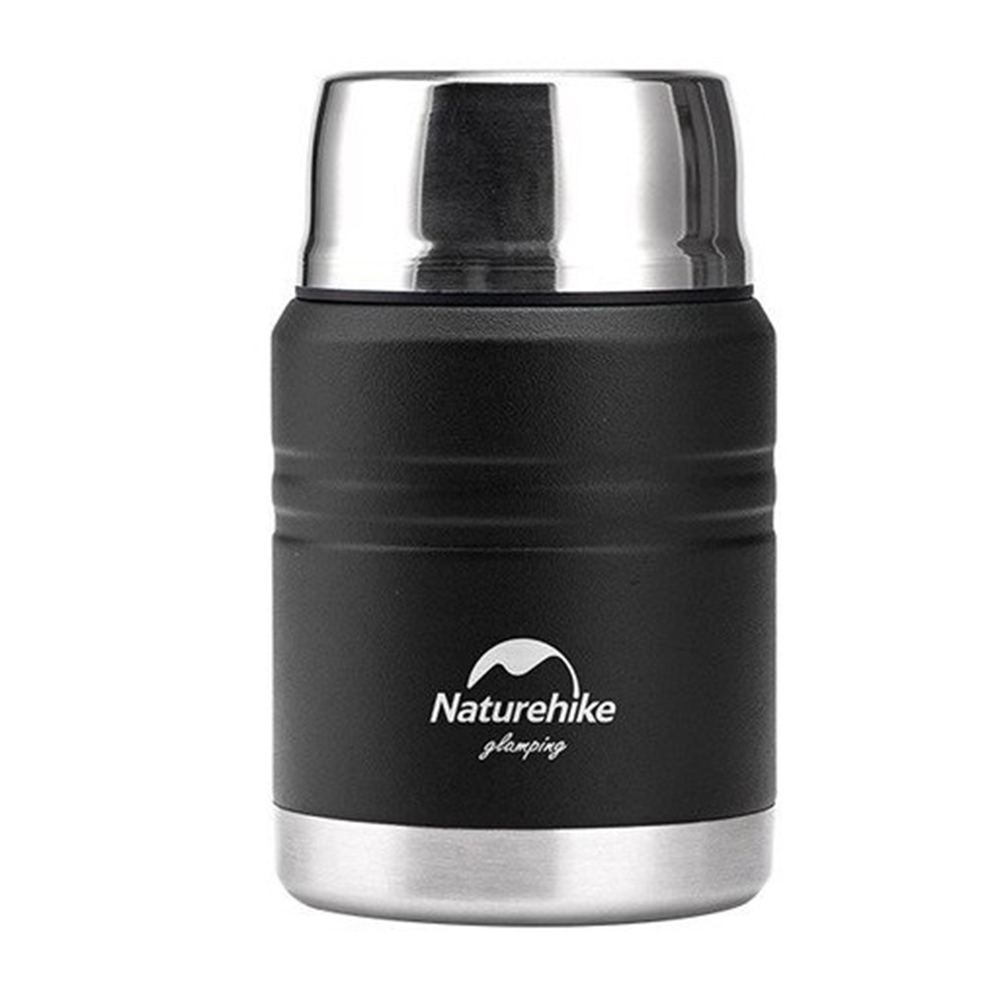 1002344 Термос Naturehike Stew beaker NH20SJ041, 304 сталь, 0.5 л, чорний - Зображення 1