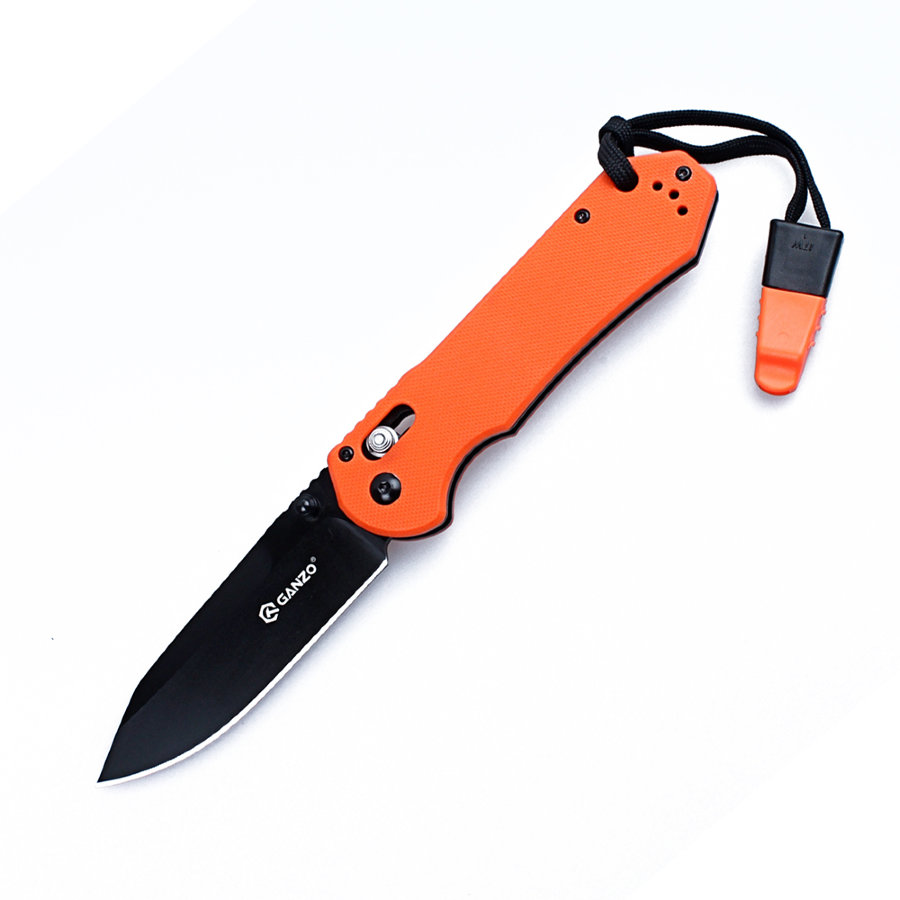 13567.900x0 Ніж складаний туристичний Ganzo G7453-WS ( 9 см) 440С / G10 помаранчевий - Зображення 1