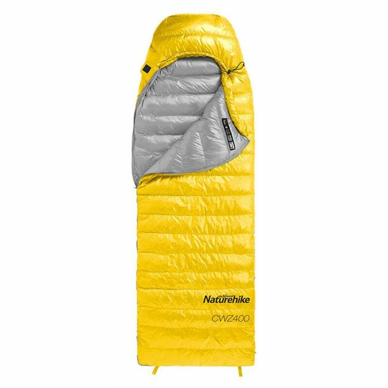 137102.970 Спальник з натуральним пухом Naturehike CWZ400 NH19W400-Z, (7°C), p-р L, жовтий - Зображення 1