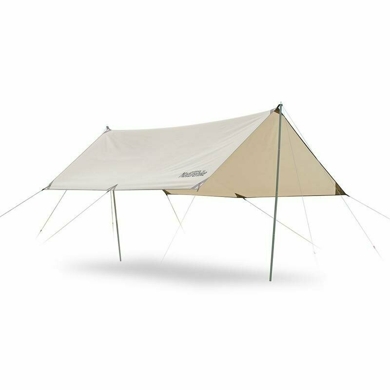 137189.970 Тент для кемпінгу Naturehike Girder NH20TM006, 150D, 400*292 см, золотий (з двома стійками) - Зображення 1