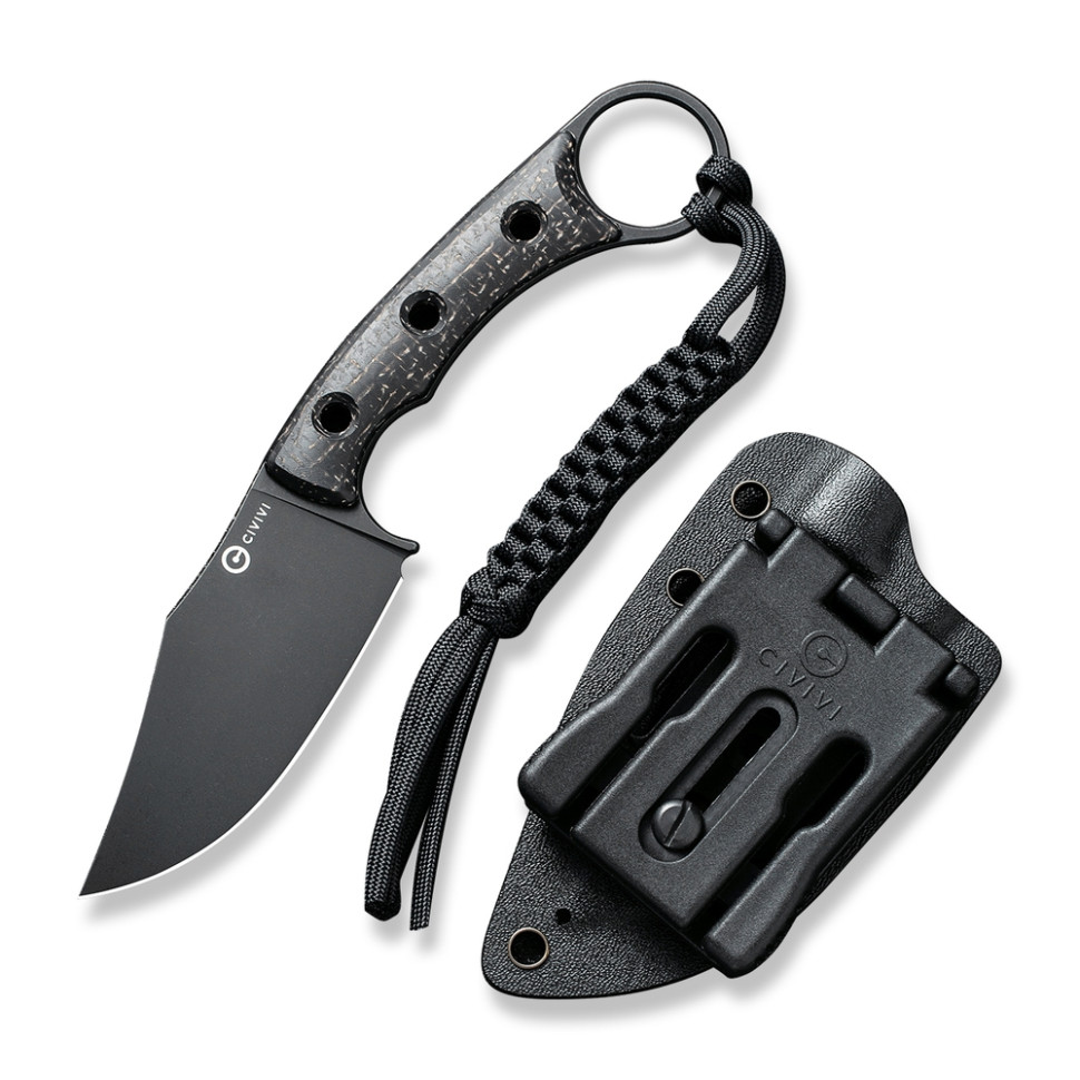 275609.970 Ніж фіксований тактичний Civivi Midwatch, (8.6 см) N690 / Micarta чорний - Зображення 1