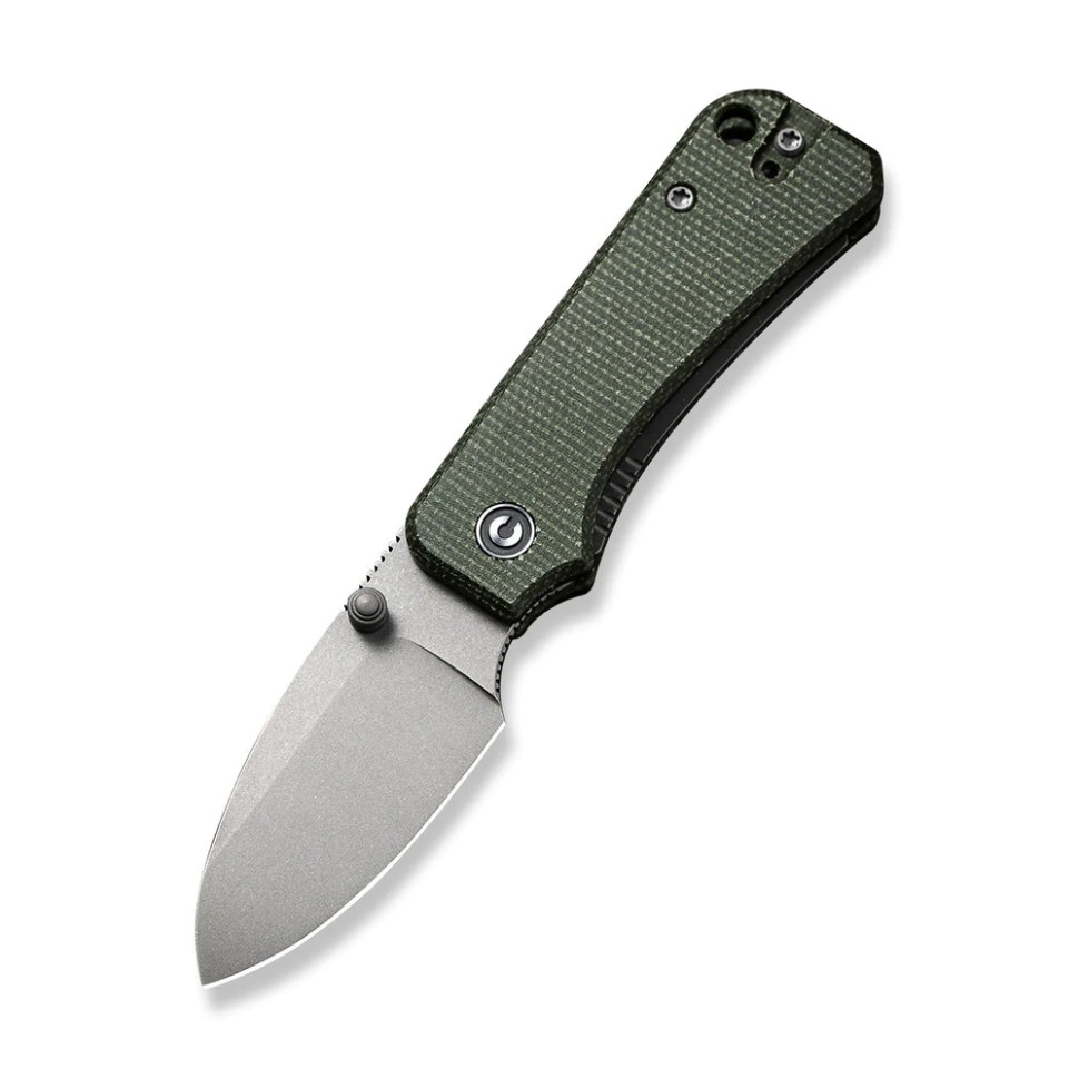 276038.970 Ніж складаний кишеньковий Civivi Baby Banter, (5.9 см) Nitro-V / Micarta зелений - Зображення 1