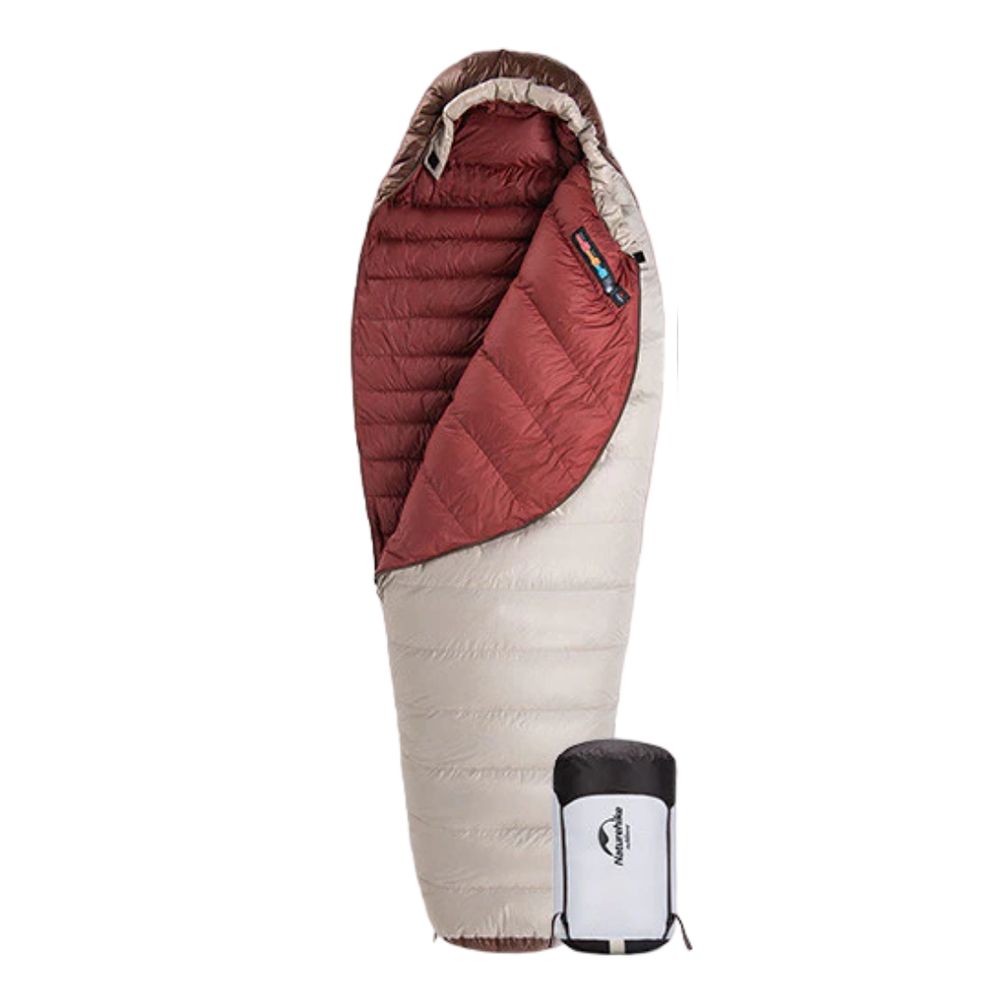 3 Спальник з натуральним пухом Naturehike Snowbird NH20YD001, p-р L, коричневий 380 г - Зображення 1