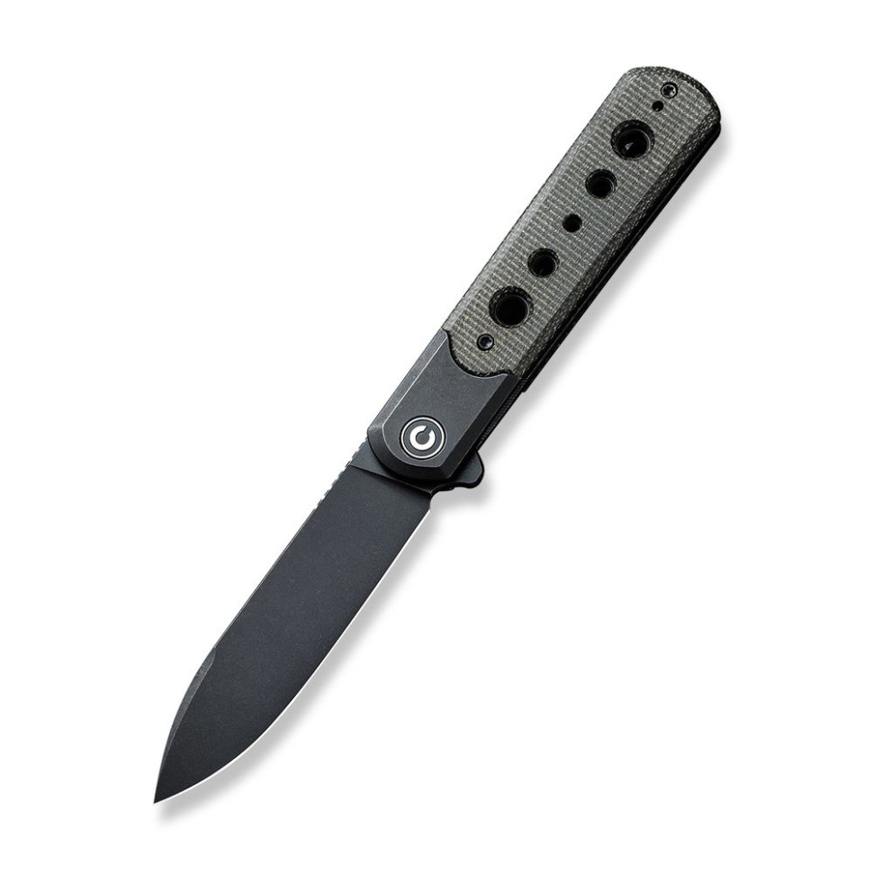 305573.970 Ніж складаний туристичний Civivi Banneret, (8.8 см) Nitro-V / Stainless & Micarta чорний - Зображення 1