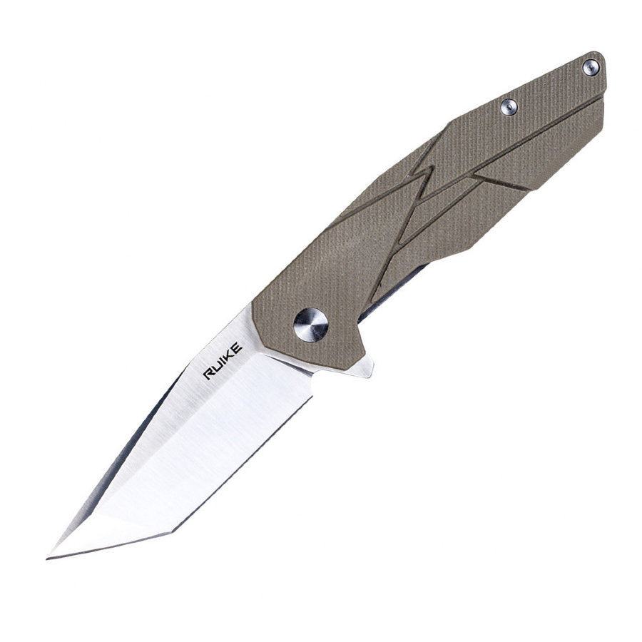 31703.900x0 Ніж складаний туристичний Ruike P138-W, (9 см) 14C28N / G10 бежевий - Зображення 1