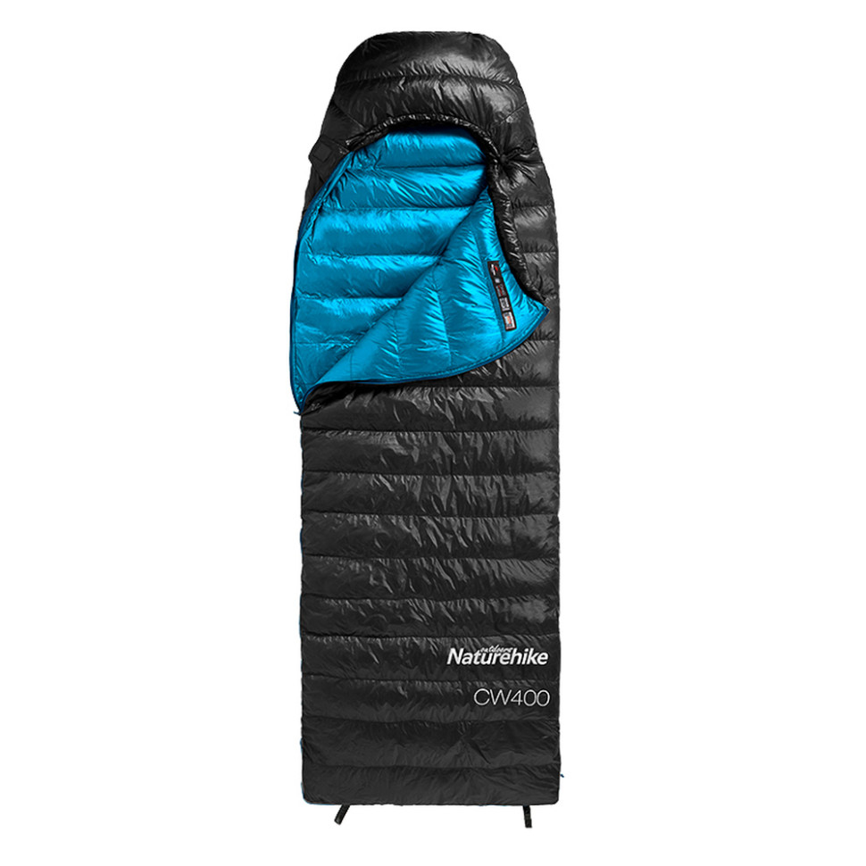 320727.970 Спальник з натуральним пухом Naturehike CW400 NH18C400-D, p-р L, чорно-блакитний - Зображення 1