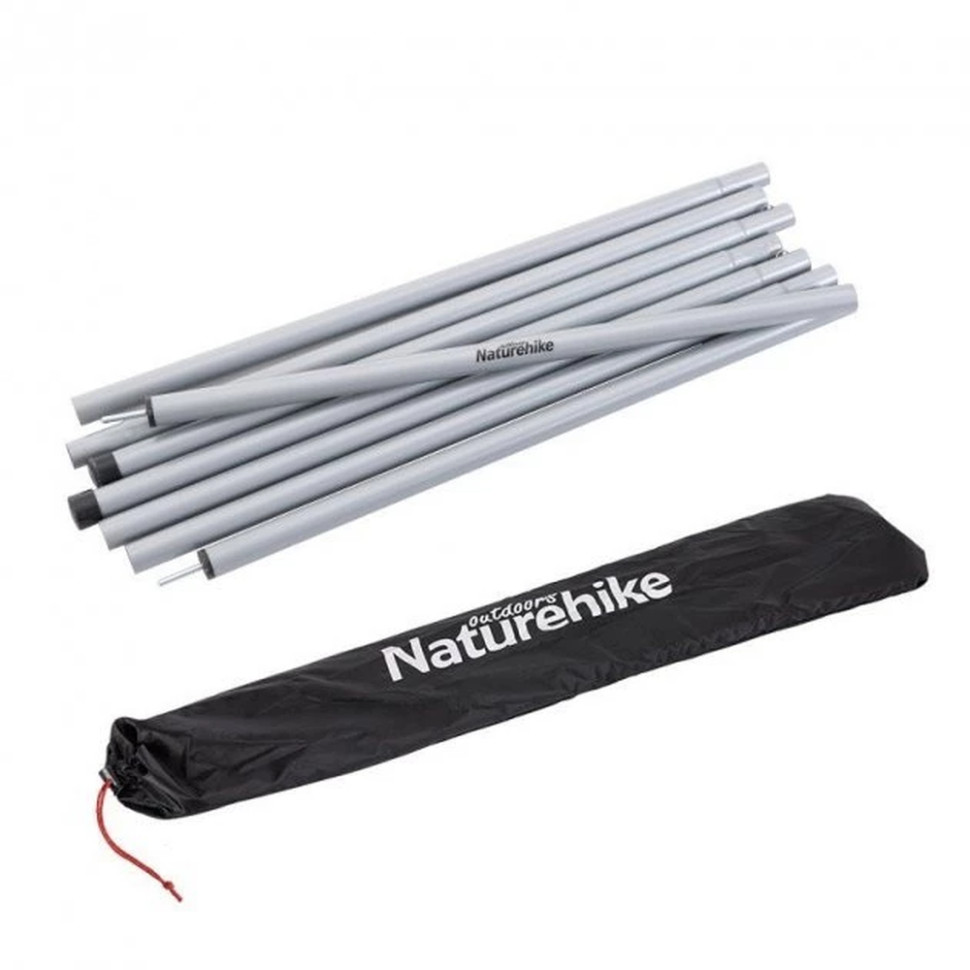 320845.970 Стійки для тенту сталеві оцинковані Naturehike Steel poles Updated NH19PJ042, 25мм*2.4м, сірі (2 шт) - Зображення 1