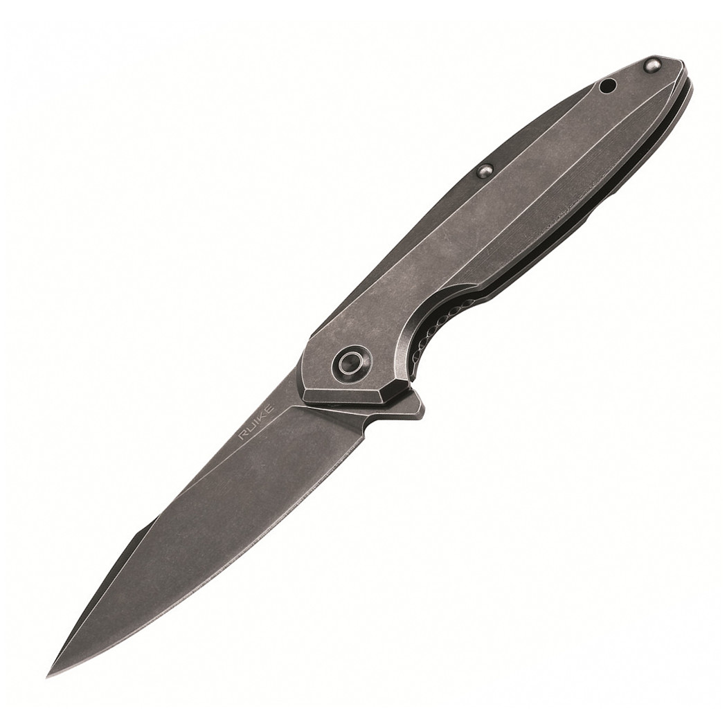 32847 Ніж складаний туристичний Ruike P128-SB, (9.3 см) 14C28N / 3cr14n чорний - Зображення 1