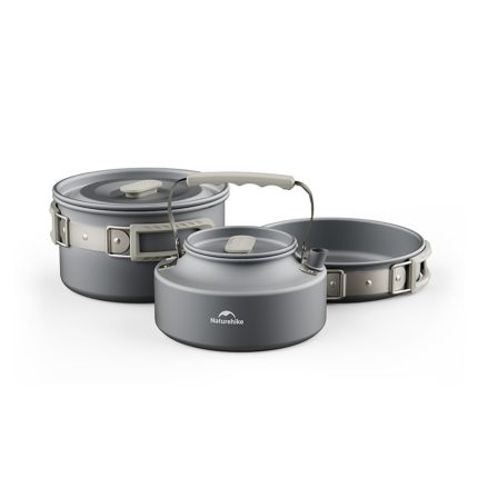 Набір посуду (каструля, сковорідка, чайник) Naturehike CNK2450CF010, алюміній