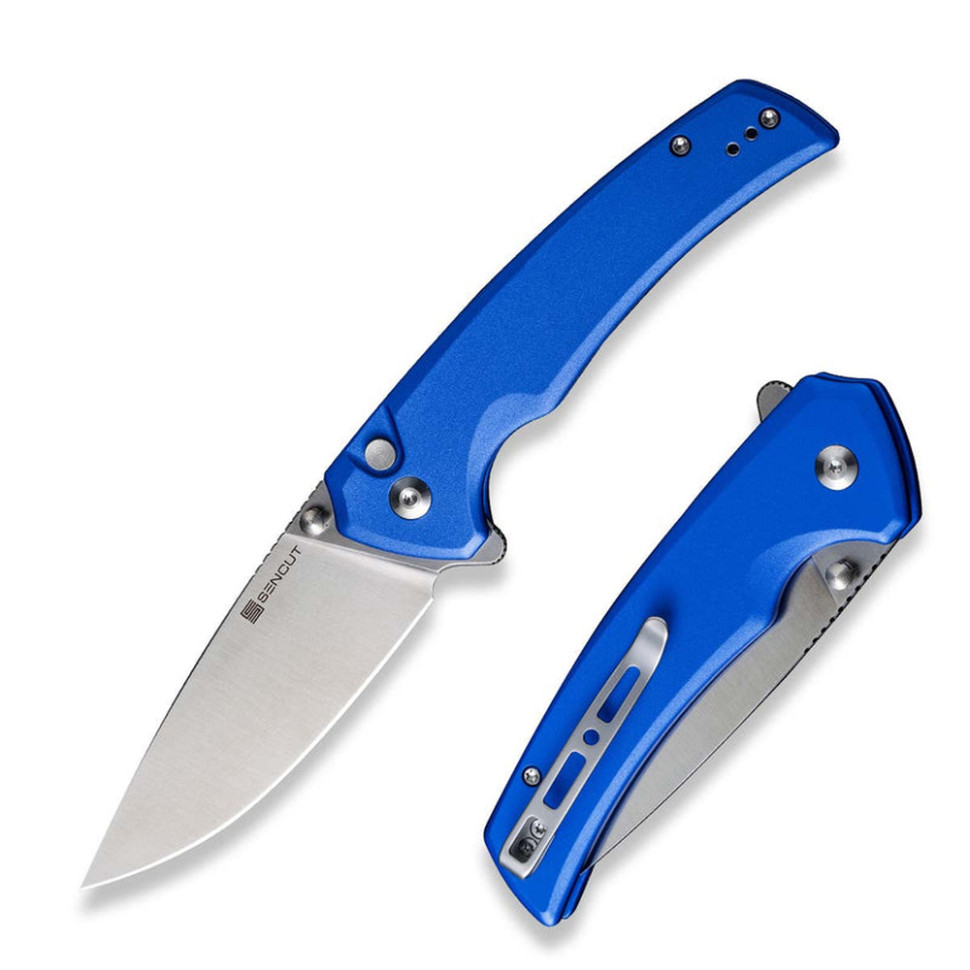 345079.970 Ніж складаний туристичний Sencut Serene, (8.8 см) D2 / Aluminum синій - Зображення 1