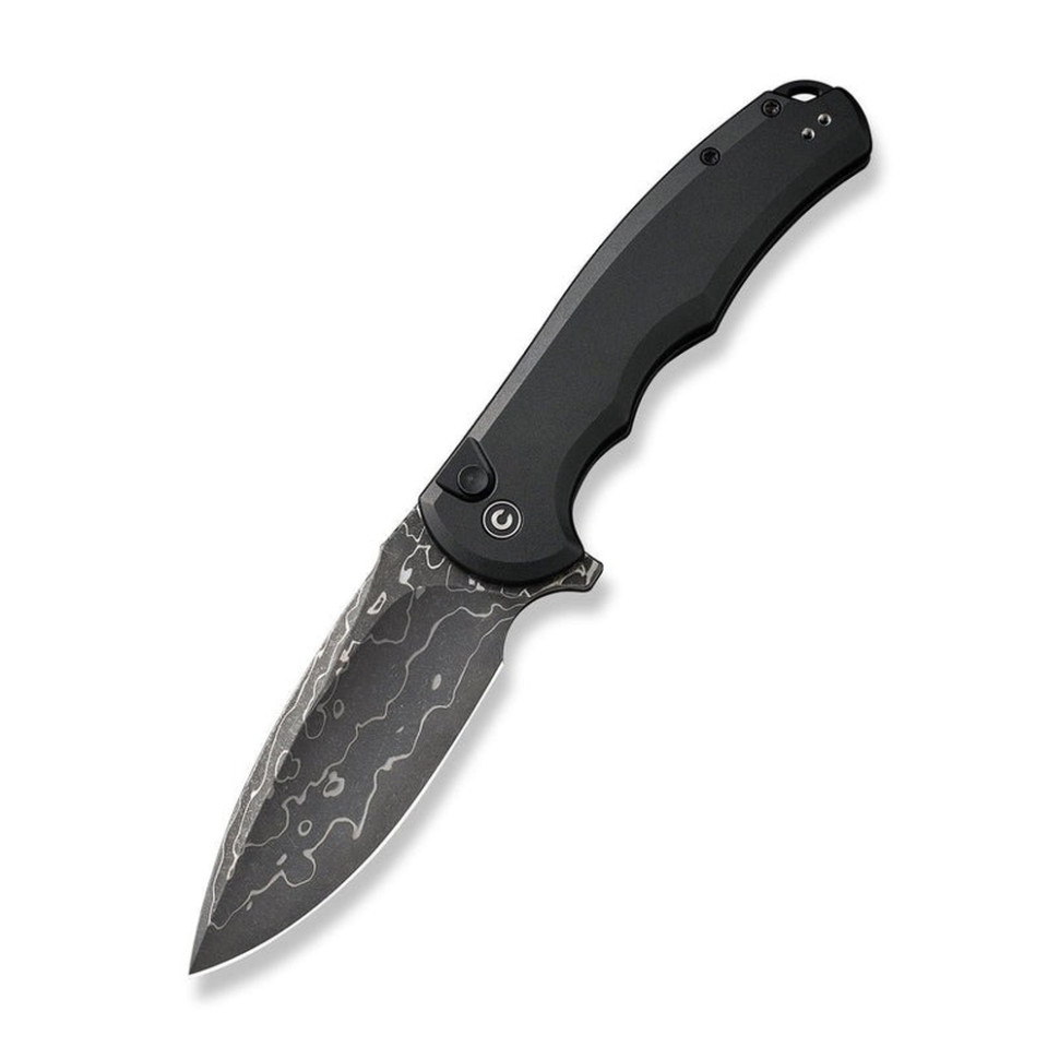 365423.970 Ніж складаний туристичний Civivi Praxis, (9.5 см) Damascus / Aluminum чорний - Зображення 1