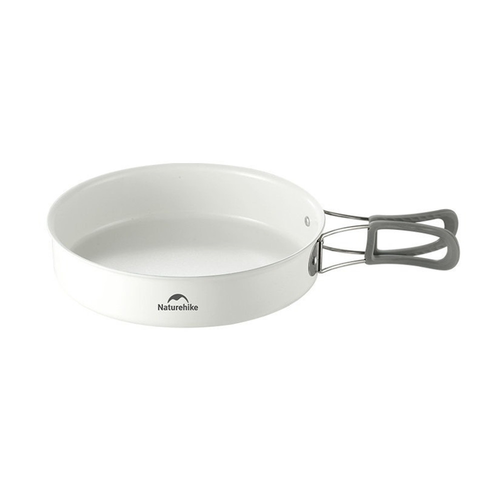 365894.970 Сковорідка зі складаною ручкою Naturehike CNK2450CF013, 17,5 см, алюміній, біла - Зображення 1