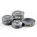 Набір посуду (2 каструлі, чайник, сковорідка) Naturehike CNK2450CF010, алюміній