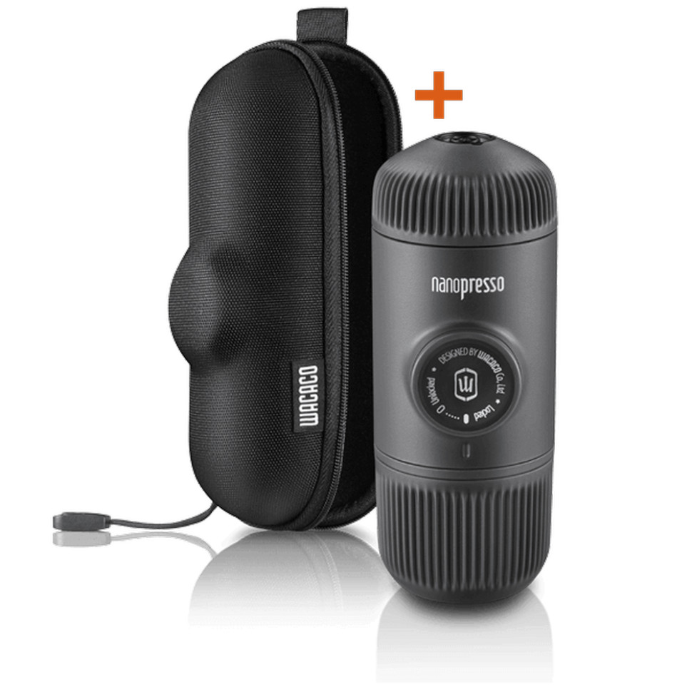 367649.970 Портативна еспресо-кавоварка Wacaco Nanopresso сіра з чохлом, механічна, для меленої кави - Зображення 1