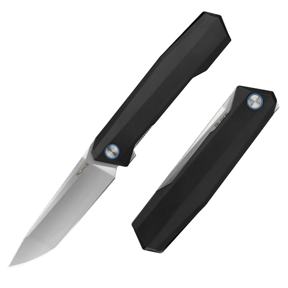 378043.970 Ніж складаний туристичний Ruike P166-AB, (9.2 см) 14C28N / Aluminum чорний - Зображення 1