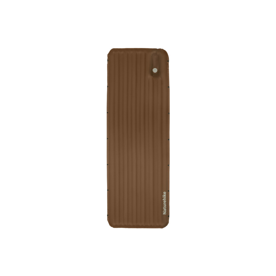 381419.970 Матрац туристичний надувний одномісний Naturehike CNK2450WS035, 198х68х9.5 см, коричневий із вбудованою помпою для надування - Зображення 1