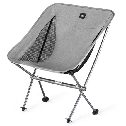 Стілець складаний ультралегкий Naturehike Stellaluna L04 CNK2450JJ015, розмір М, алюміній, сірий