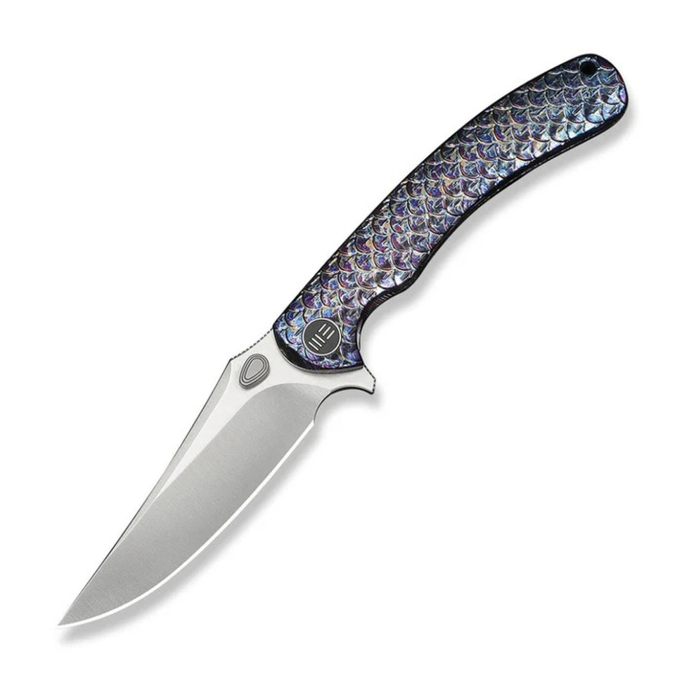 401505.970 Ніж складаний туристичний Weknife Dracarys, (9.1 см) Böhler M390 / титан 6AL4V полум’яний - Зображення 1