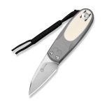 Ніж складаний кишеньковий Civivi Purr, (4.65 см) Nitro-V / G10 сірий/айворі