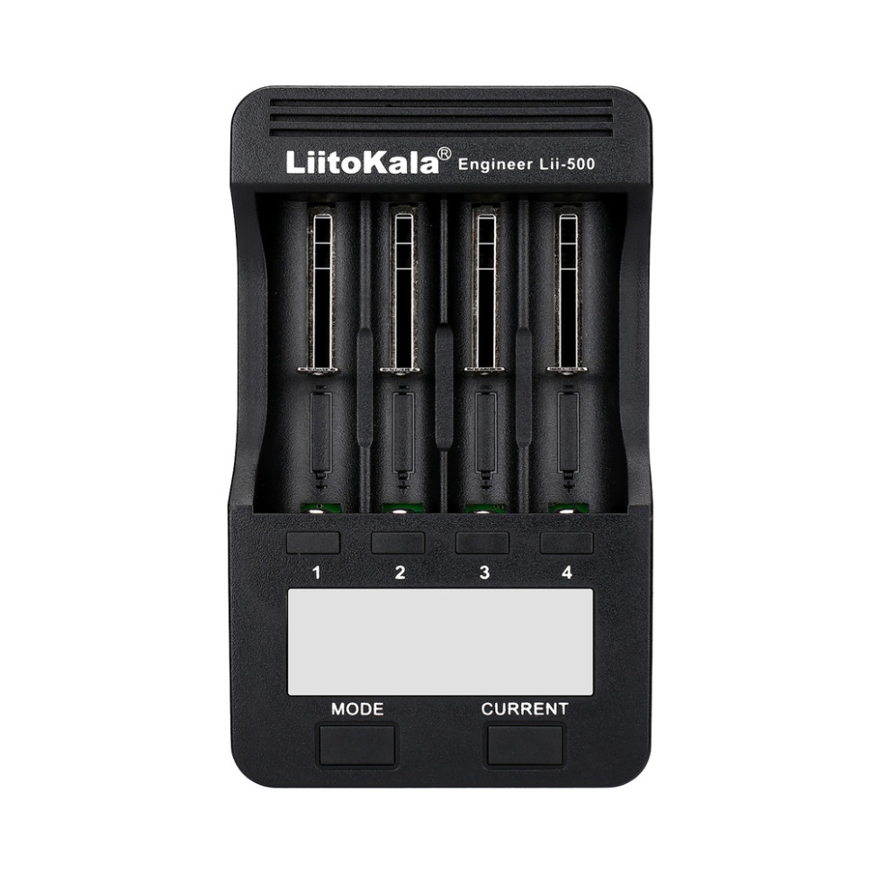 410183.970 Зарядний пристрій Liitokala Lii-500, 4 канала, Ni-Mh/Li-ion, 220V/12V, Powerbank, Test, LCD, Box - Зображення 1