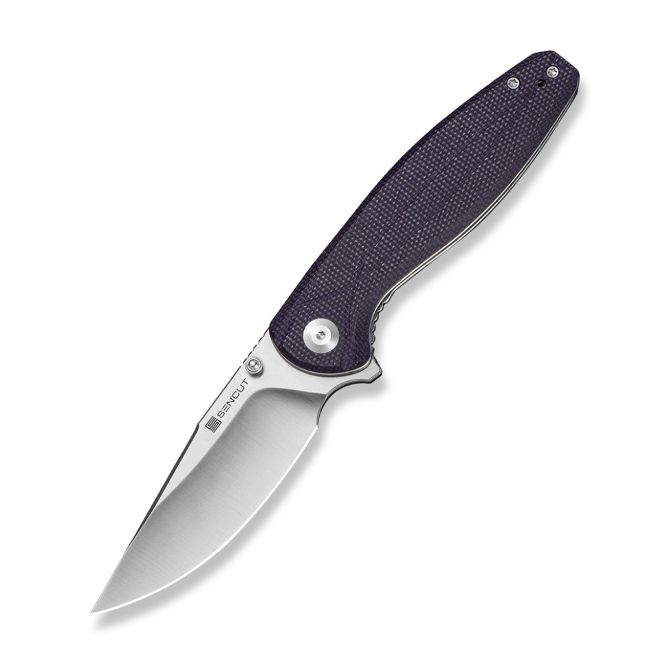 412467.970 Ніж складаний туристичний Sencut Vyrce (8.9 см) D2 / Canvas Micarta фіолетовий - Зображення 1
