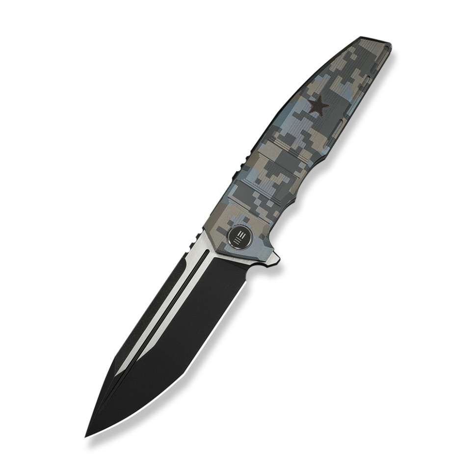 412672.970 Ніж складаний туристичний Weknife Breach (9.8 см) Bohler M390 / Titanium піксель - Зображення 1