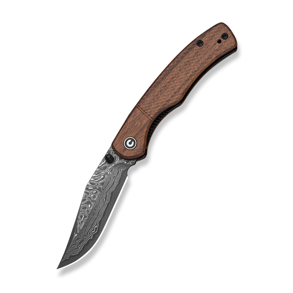 412776.970 Ніж складаний кишеньковий Civivi Clingman (7.6 см) Damascus / Guibourtia Wood дерево - Зображення 1