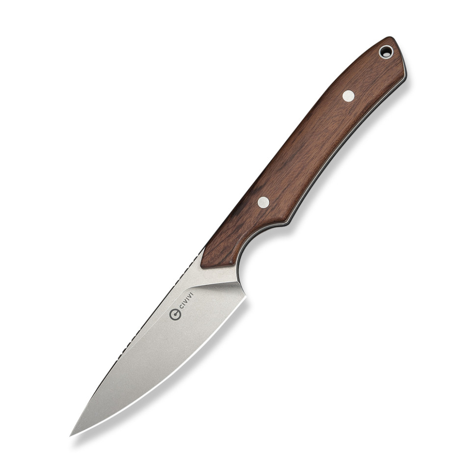 412813.970 Ніж фіксований кишеньковий Civivi High Grass Field Knife (7,4 см) 14C28N / Wood дерево з чохлом - Зображення 1