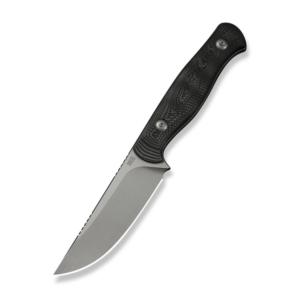 412931.970 Ніж фіксований туристичний Weknife Notchline, (8.7 см) CPM S35VN /Carbon Fiber чорний з чохлом - Зображення 1