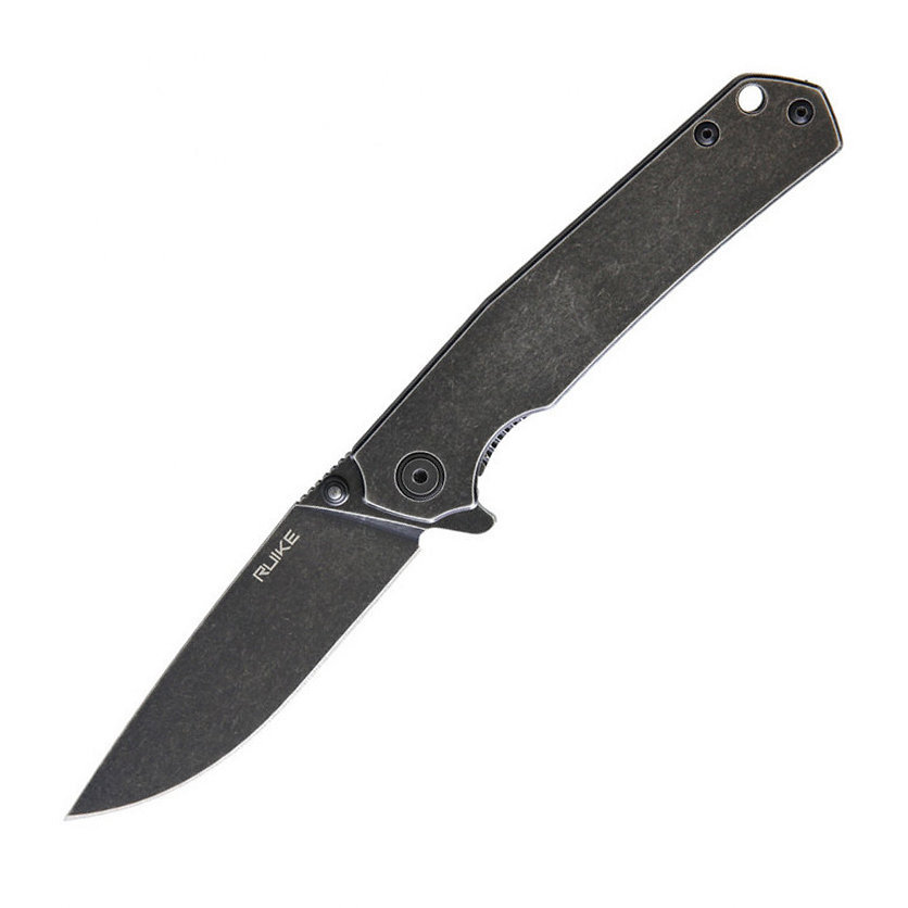 45758 Ніж складаний туристичний Ruike P801-SB, (8.6 см) 14C28N / 3cr14n чорний - Зображення 1