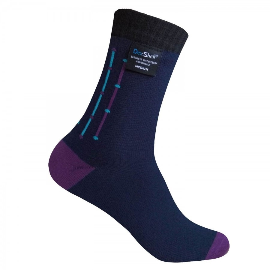 5001975.970 Dexshell Waterproof Ultra Flex Socks XL шкарпетки водонепроникні чорно-фіолетові - Зображення 1