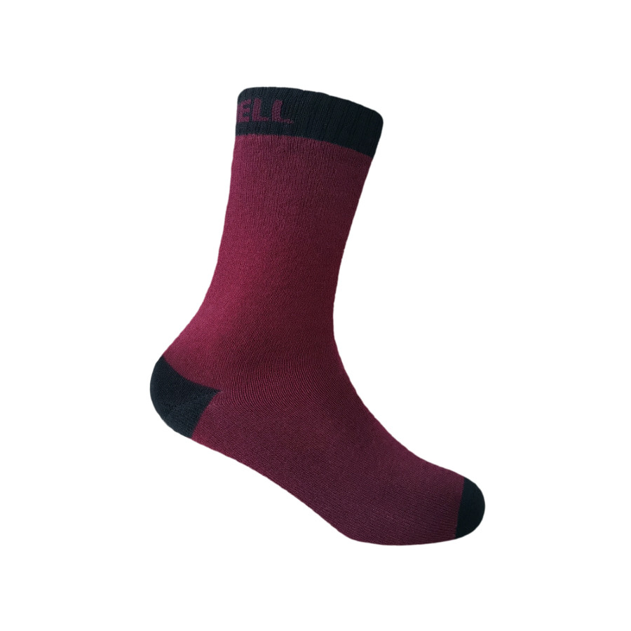 5002957.970 Шкарпетки водонепроникні дитячі Dexshell Ultra Thin Children Sock, р-р M, бордовий/чорний - Зображення 1