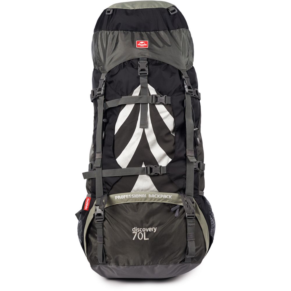 6927595709009-01 Рюкзак туристичний Naturehike NH70B070-B, 70 л + 5 л, чорно-сірий - Зображення 1