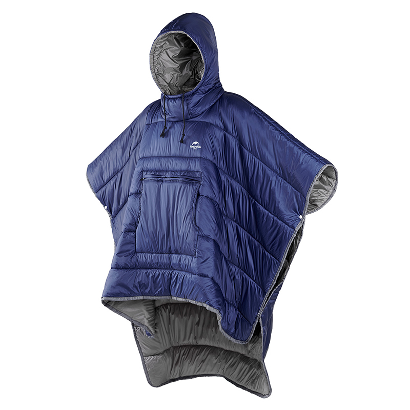 6927595777015.-1 Спальний мішок-пончо Naturehike NH18D010-P, Hollow cotton, морозний синій - Зображення 1