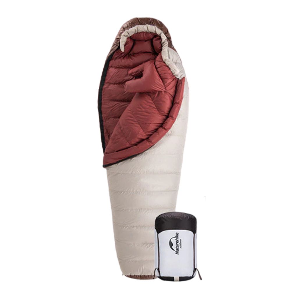 720 Спальник з натуральним пухом Naturehike Snowbird NH20YD001, p-р L, коричневий 720 г - Зображення 1