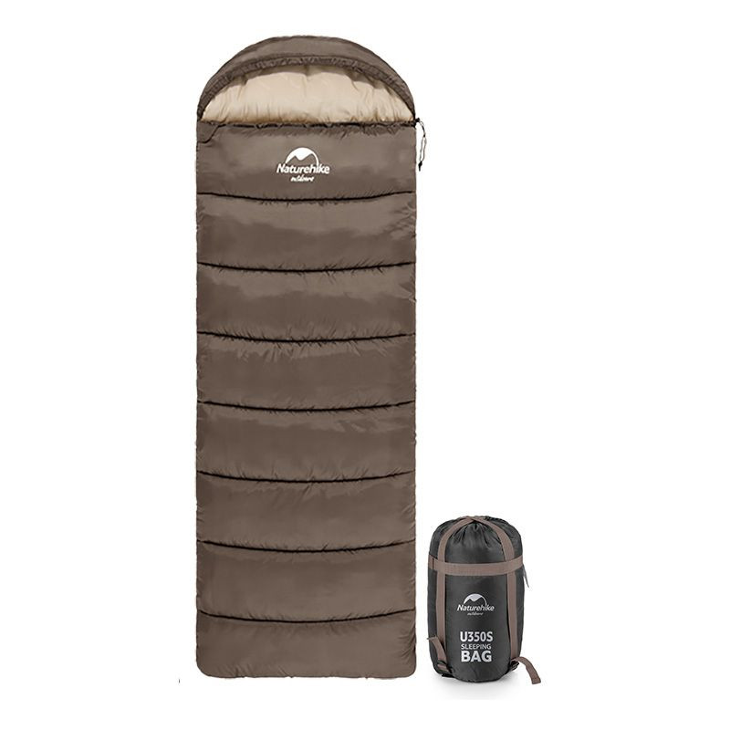 9013714.970 Спальник з капюшоном Naturehike U250S NH20MSD07, (0°C), лівий, коричневий - Зображення 1