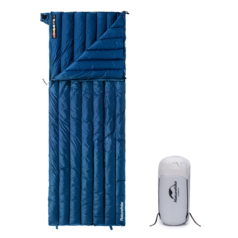blue-2 Спальний мішок з натуральним пухом Naturehike CWM295 CNK2300SD013, блакитний - Зображення 1