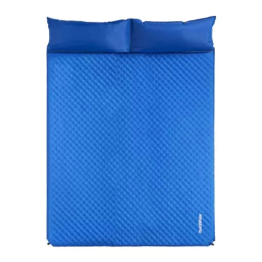 matelas-double-automatique-auto Килимок самонадувний двомісний з подушкою Naturehike NH18Q010-D, 25 мм, синій - Зображення 1